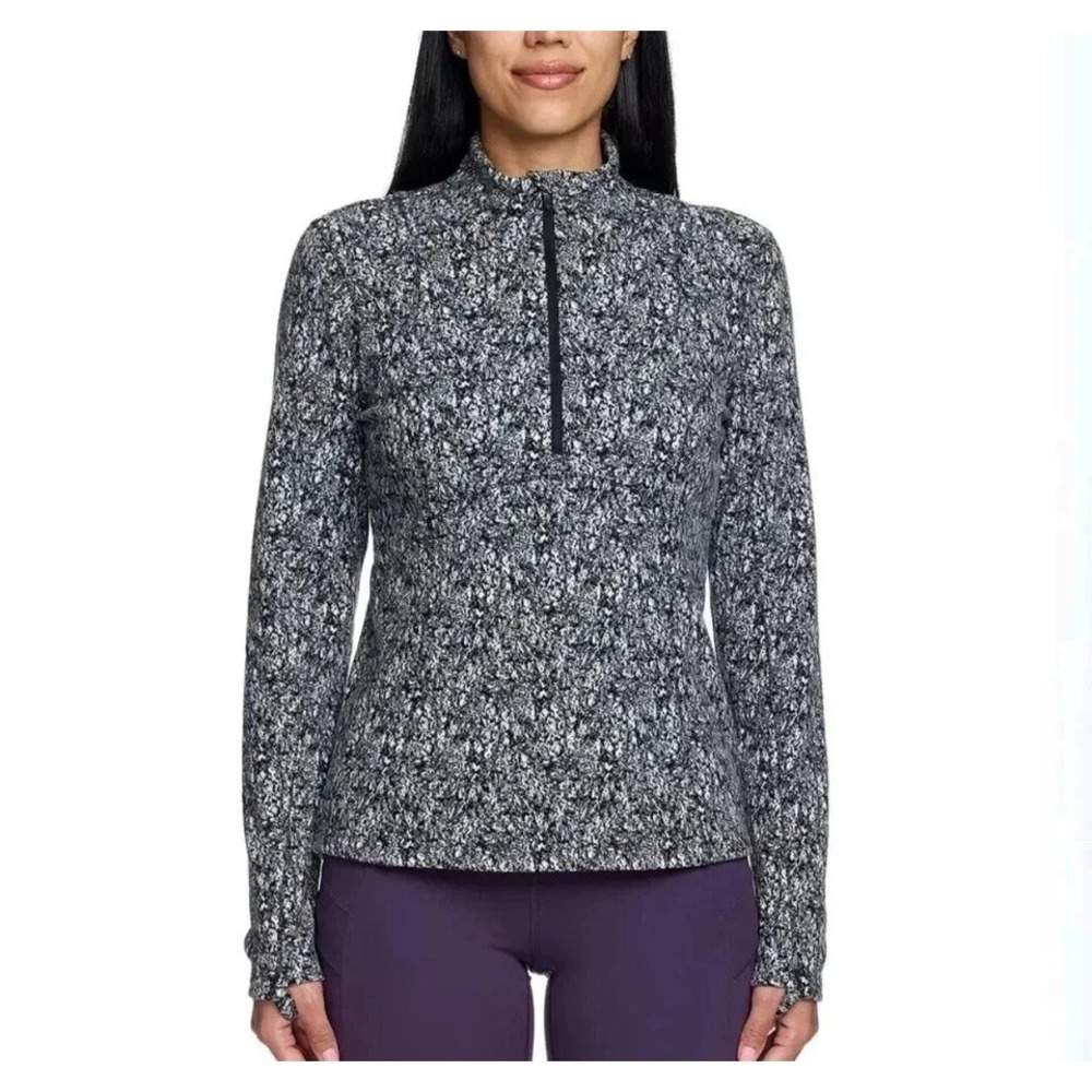 Spyder Active fleece 1/4 zip women XL gray pullover performance Gorpcore